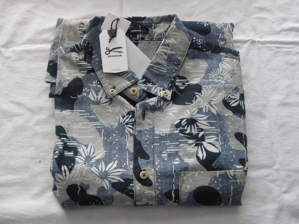 Denham overhemd - shirt, Blauw, Nieuw, Ophalen of Verzenden, Halswijdte 41/42 (L)