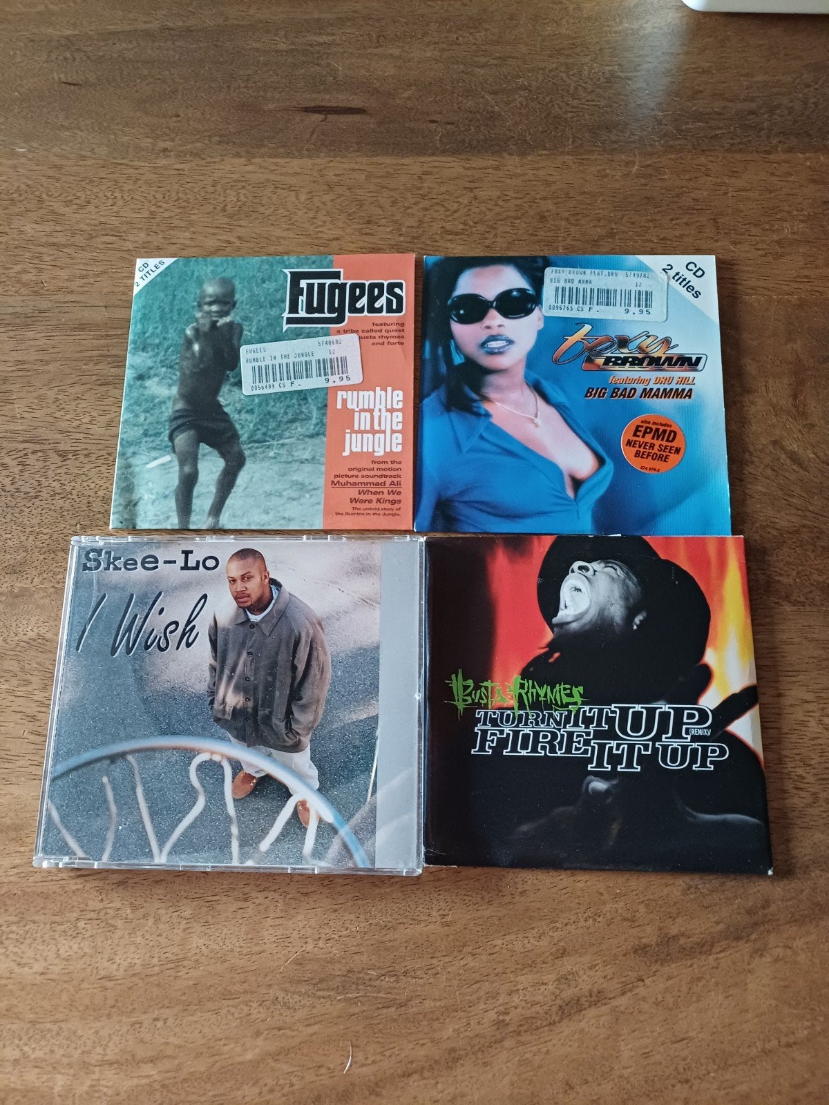 Set van 4 90's hiphop cd-singles, Ophalen of Verzenden, Gebruikt, Single, Inclusief doosje