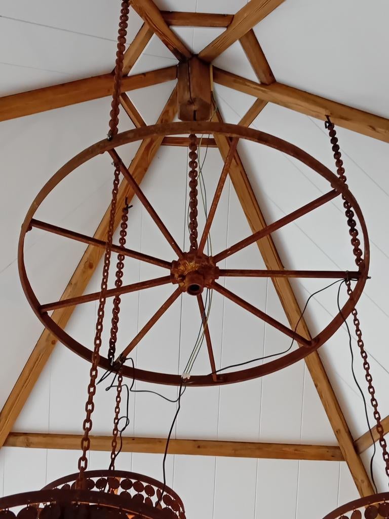 Oude antieke wagenwielen te koop!, Tuin en Terras, Ophalen, Gebruikt