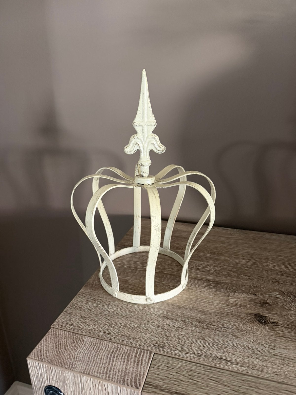 Decoratie metalen kroon, Huis en Inrichting, Woonaccessoires | Overige, Ophalen of Verzenden, Zo goed als nieuw, Metaal, Brocante