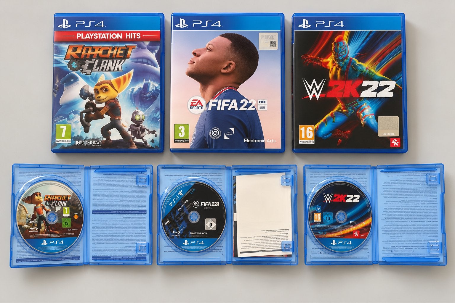 PS4 Games: Ratchet & Clank, FIFA 22, WWE 2K22