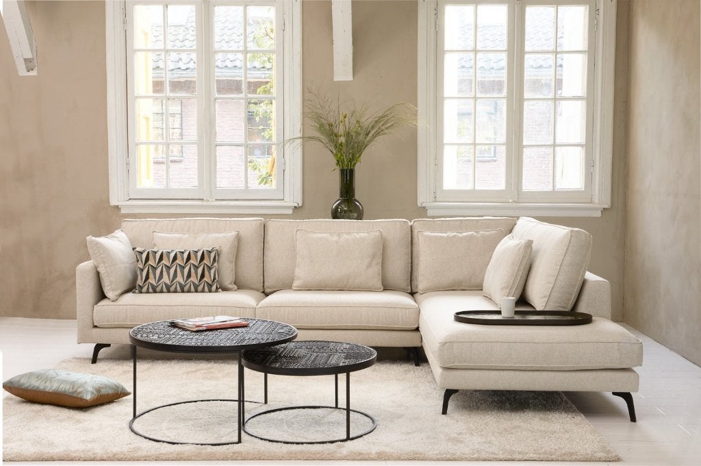 HAVELI Dreams bank met Ottoman van merk Soofsinterieur, Ophalen, Hoekbank, 300 cm of meer, Zo goed als nieuw