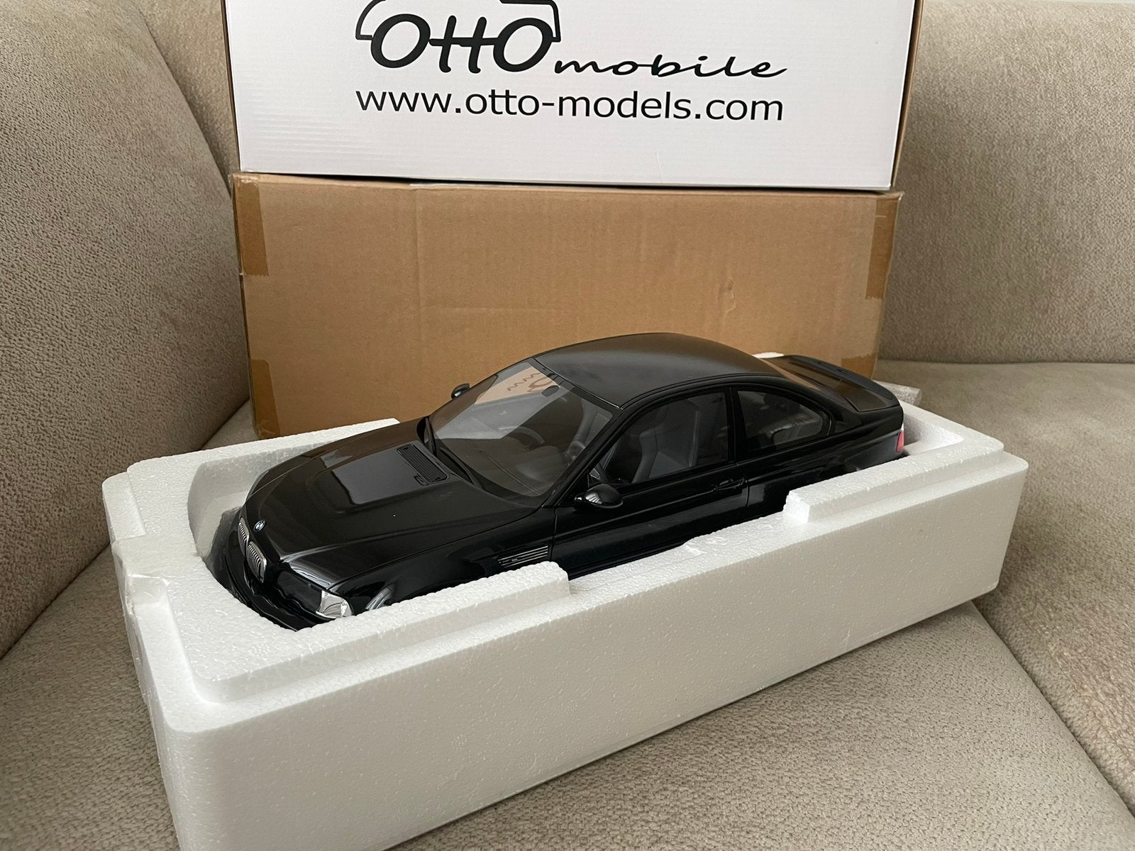 Ottomobile BMW M3 CSL e46 2003 black G034 1/12, Ophalen of Verzenden, Zo goed als nieuw, Auto