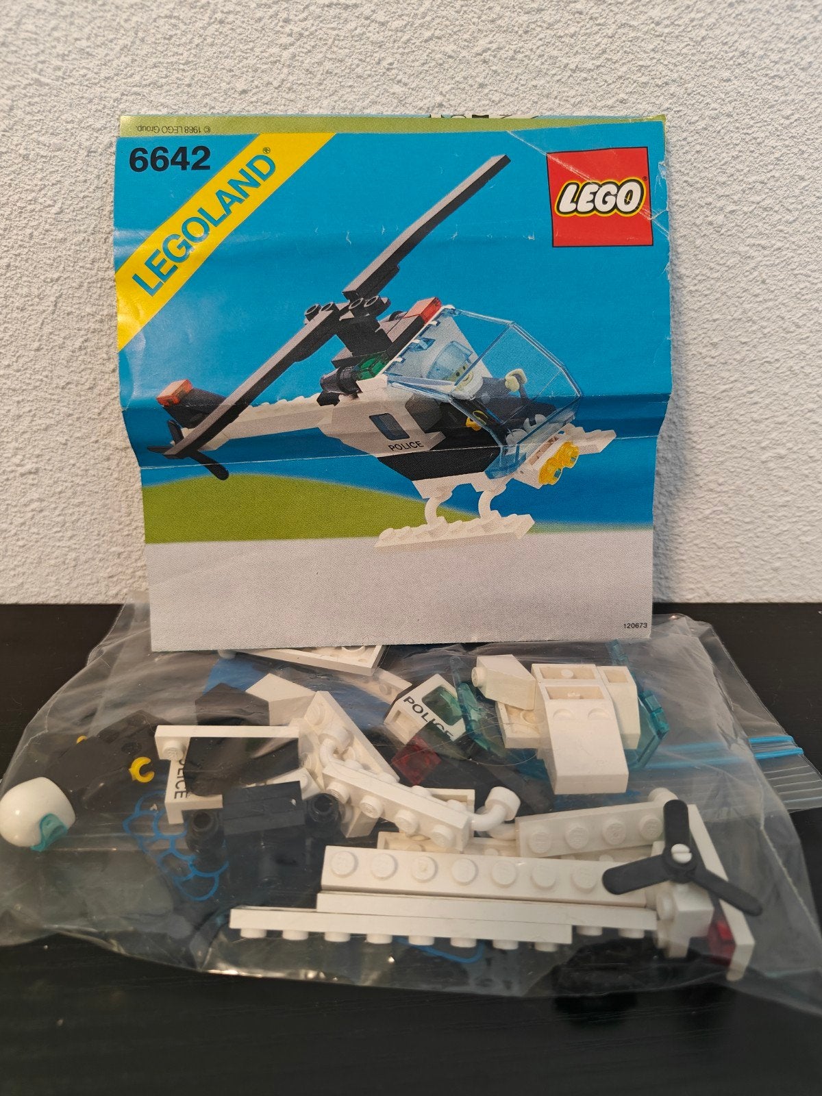 Lego 6642 Politie Helikopter met boekje, Gebruikt, Lego, Compleet, Ophalen of Verzenden
