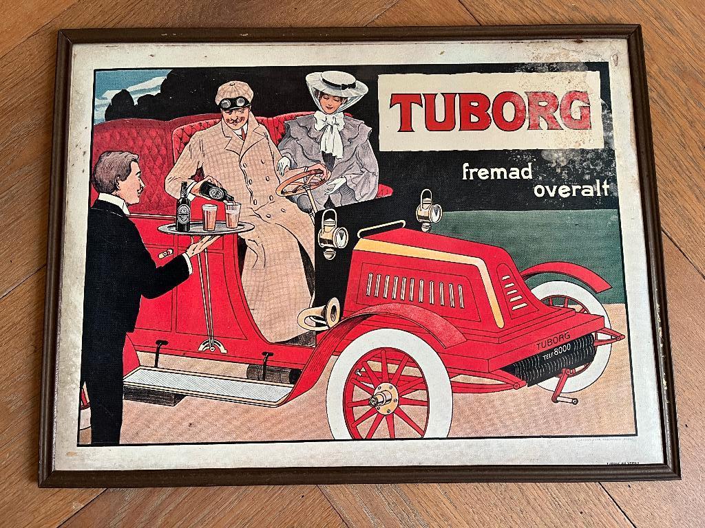 Tuborg reclameplaat, Ophalen of Verzenden, Gebruikt, Reclamebord, Plaat of Schild, Overige merken