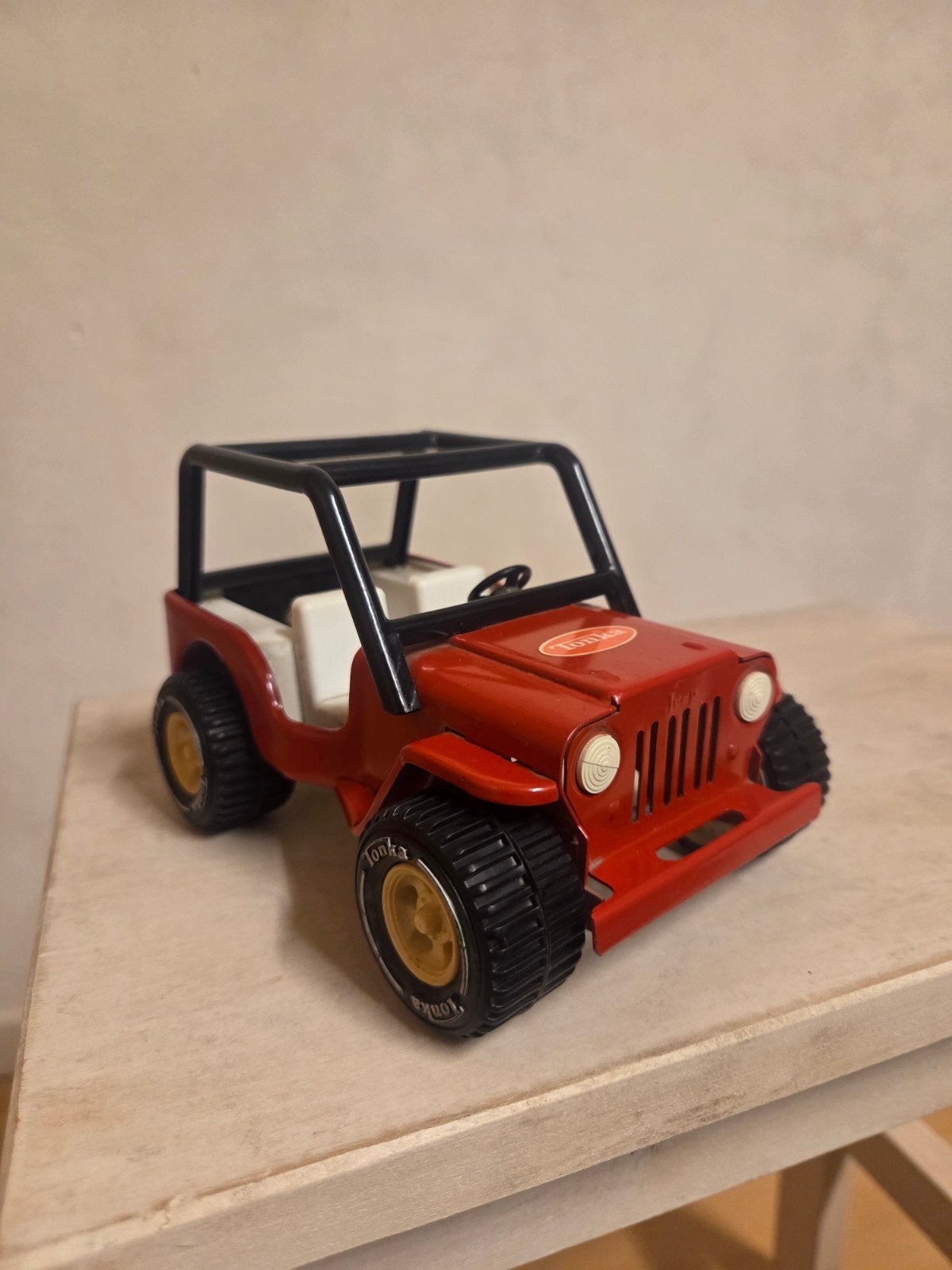 Tonka Jeep Speelgoedauto - Vintage Rood, Kinderen en Baby's, Verzenden, Gebruikt
