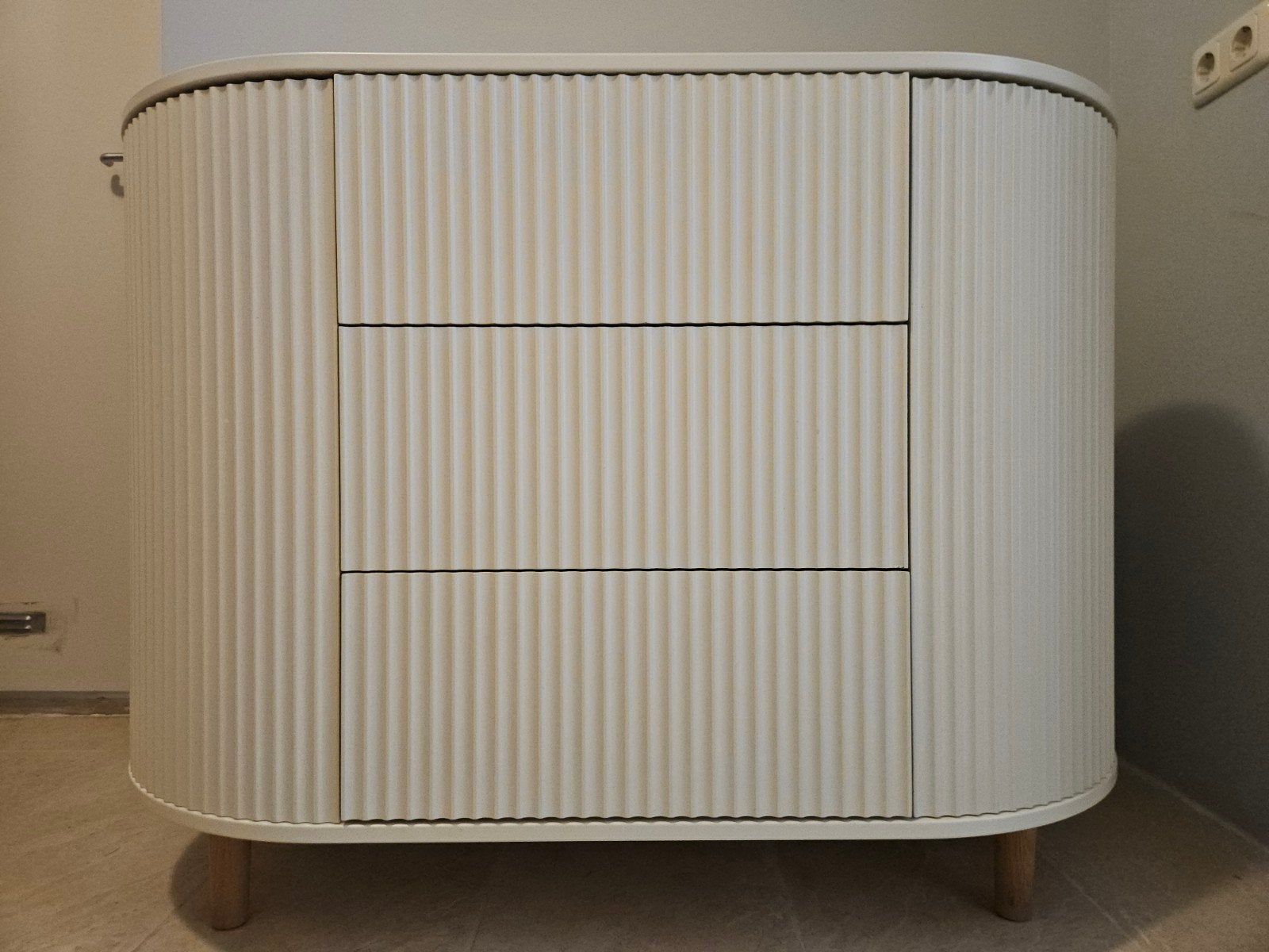 Kas Copenhagen commode Kai - crème kleur, designer meubel, Ophalen, Gebruikt, 50 tot 70 cm, 100 cm of meer
