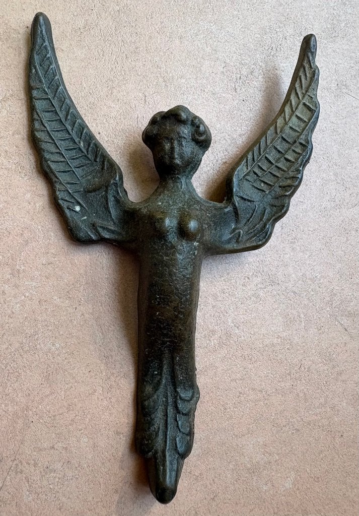 Bronzen engeltje, Empire periode, Antiek en Kunst, Overige onderwerpen, Minder dan 20 cm, Ophalen of Verzenden, Brons