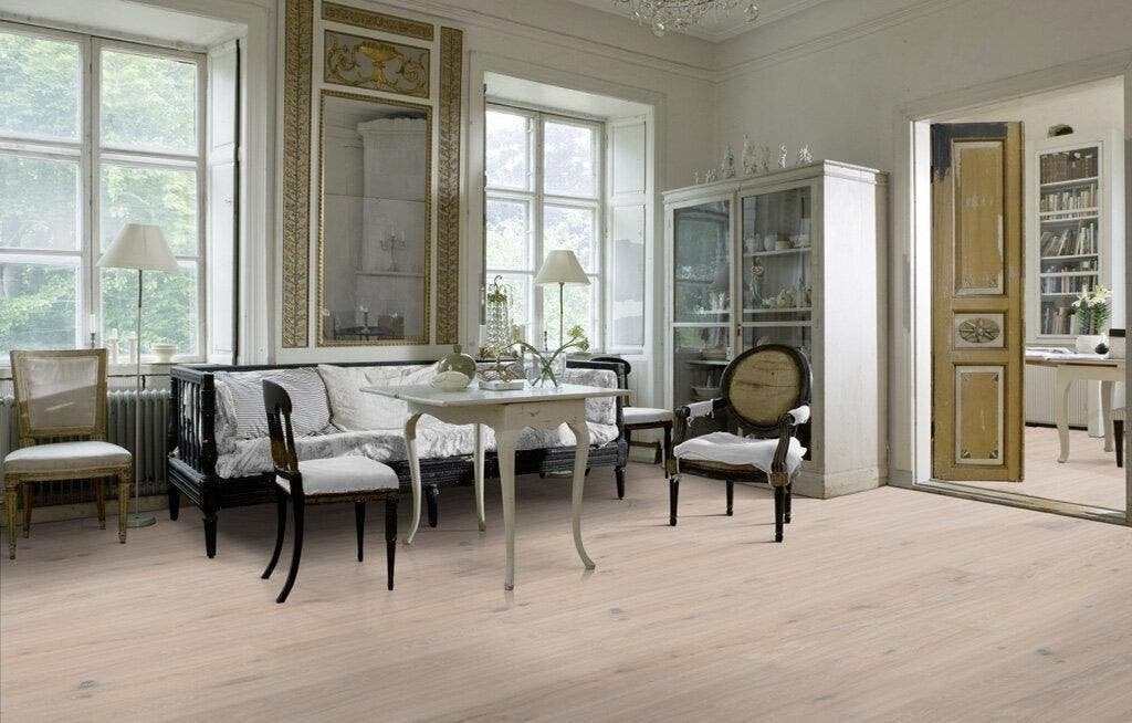 EIKEN VLOERDELEN, MULTIVLOER GEOLIED WHITE, PARTIJVERKOOP!!, Parket, 75 m² of meer, Wit, Nieuw
