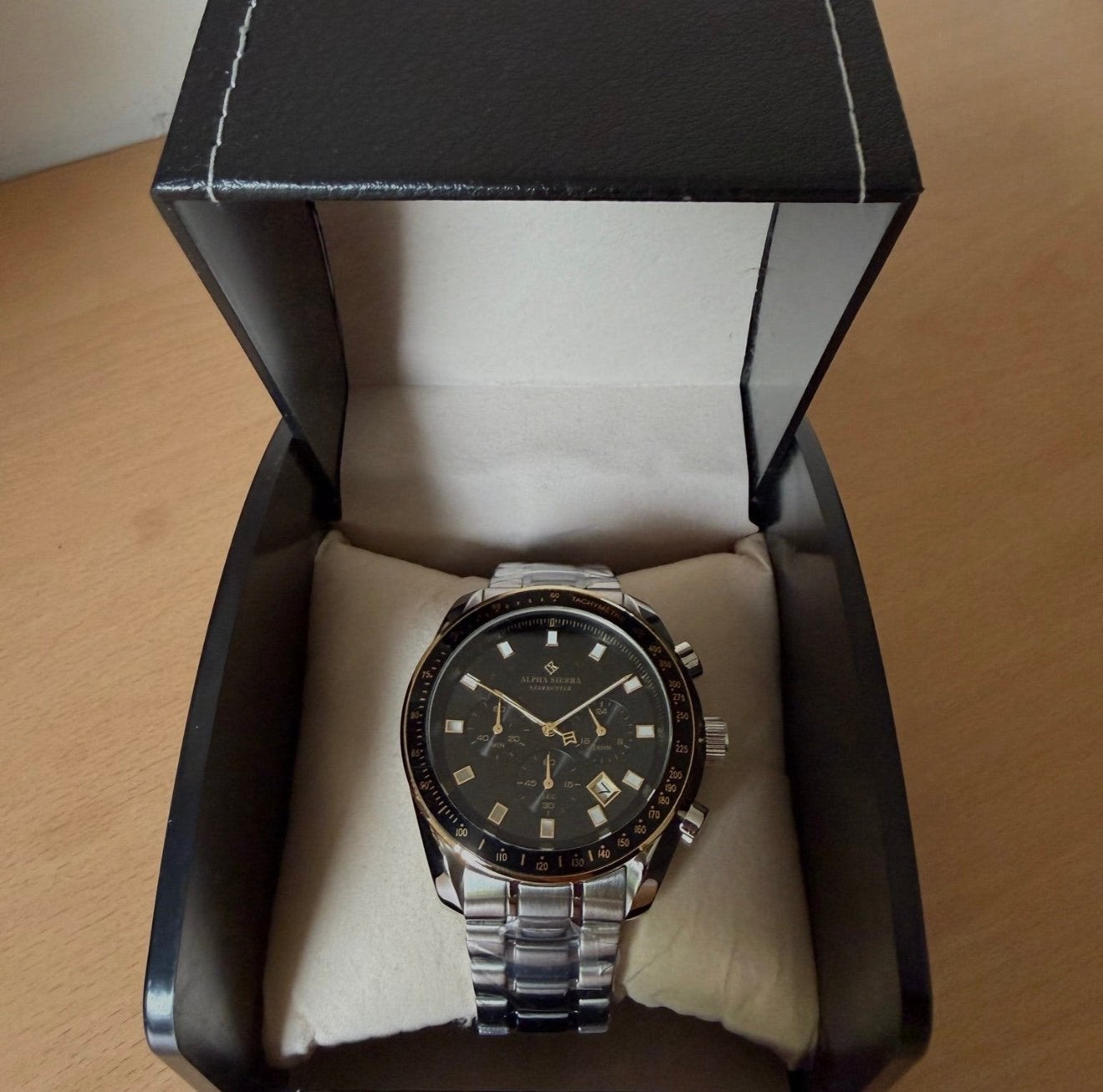 Alpha Sierra Starbuster TSS02 Chronograaf Herenhorloge, Ophalen of Verzenden, Staal, Polshorloge, Overige merken