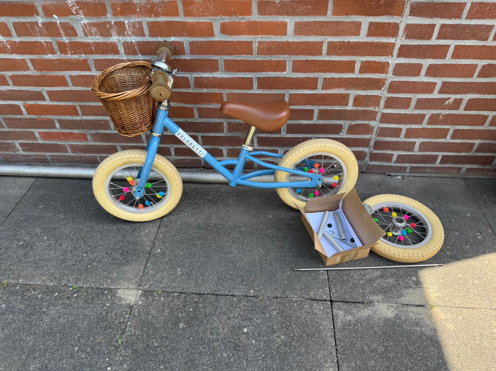 Veloretti Tricycle loopfiets driewieler blauw, Ophalen, Gebruikt, Loopfiets