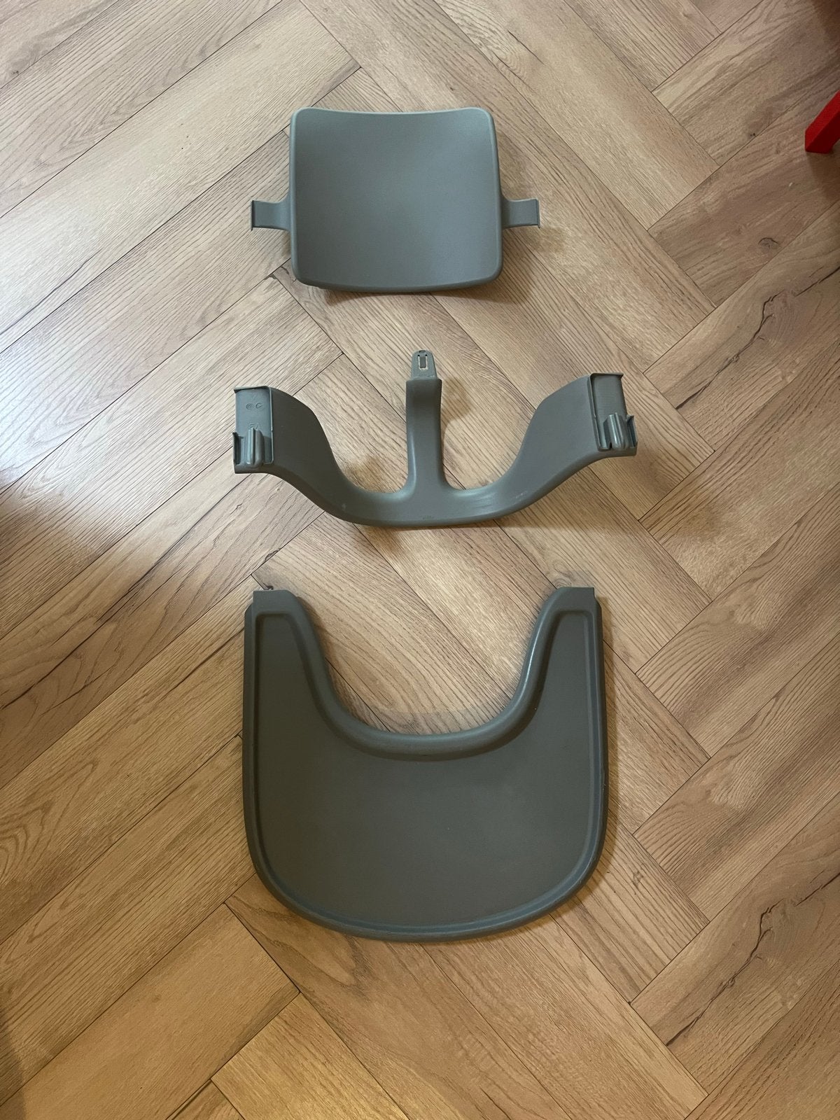 Stokke Tripp Trapp Baby Set en Tray - Grijs, Ophalen of Verzenden, Gebruikt, Meegroeistoel, Afneembaar eetblad