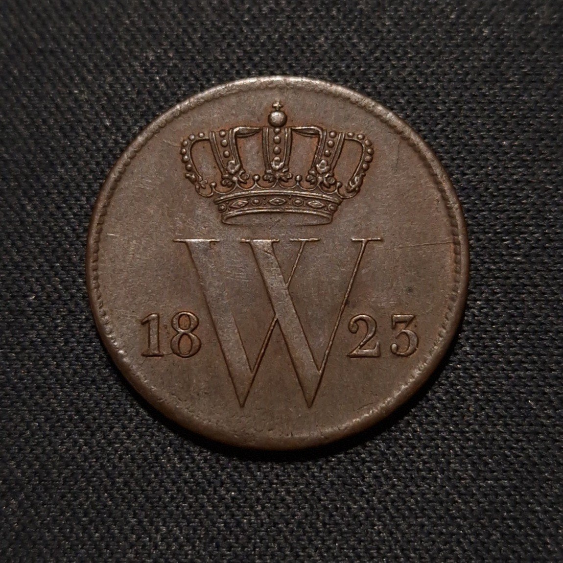 1 cent 1823 U, Verzenden, Koning Willem I, 1 cent, Losse munt