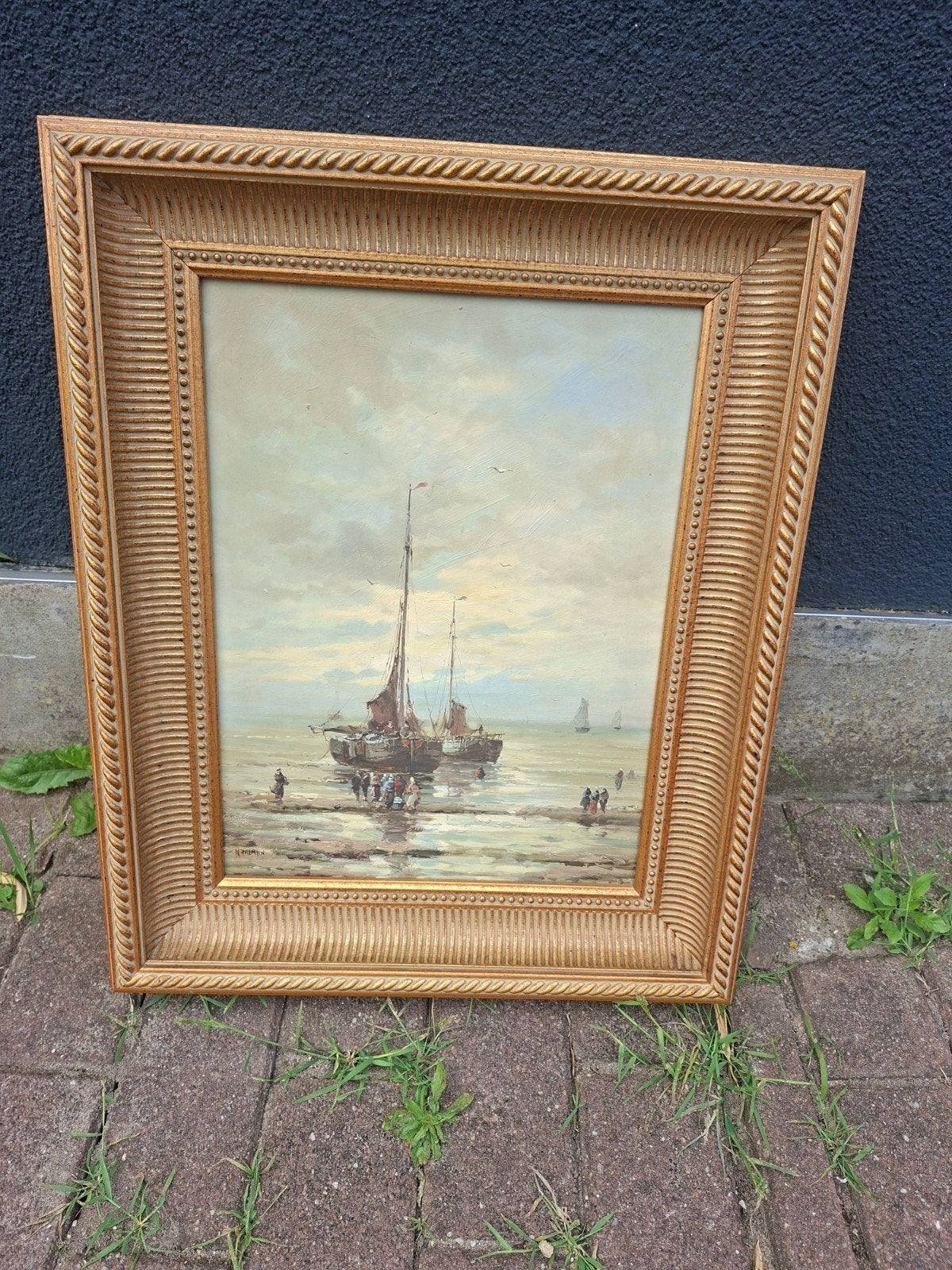 Mooi olieverf schilderij, Ophalen
