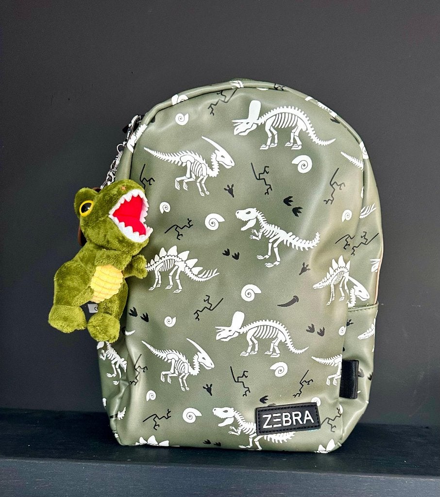 Zebra Dinosaurus Dino rugzak kinderrugtas schooltas rugtas, 30 tot 40 cm, Minder dan 30 cm, Nieuw, Groen