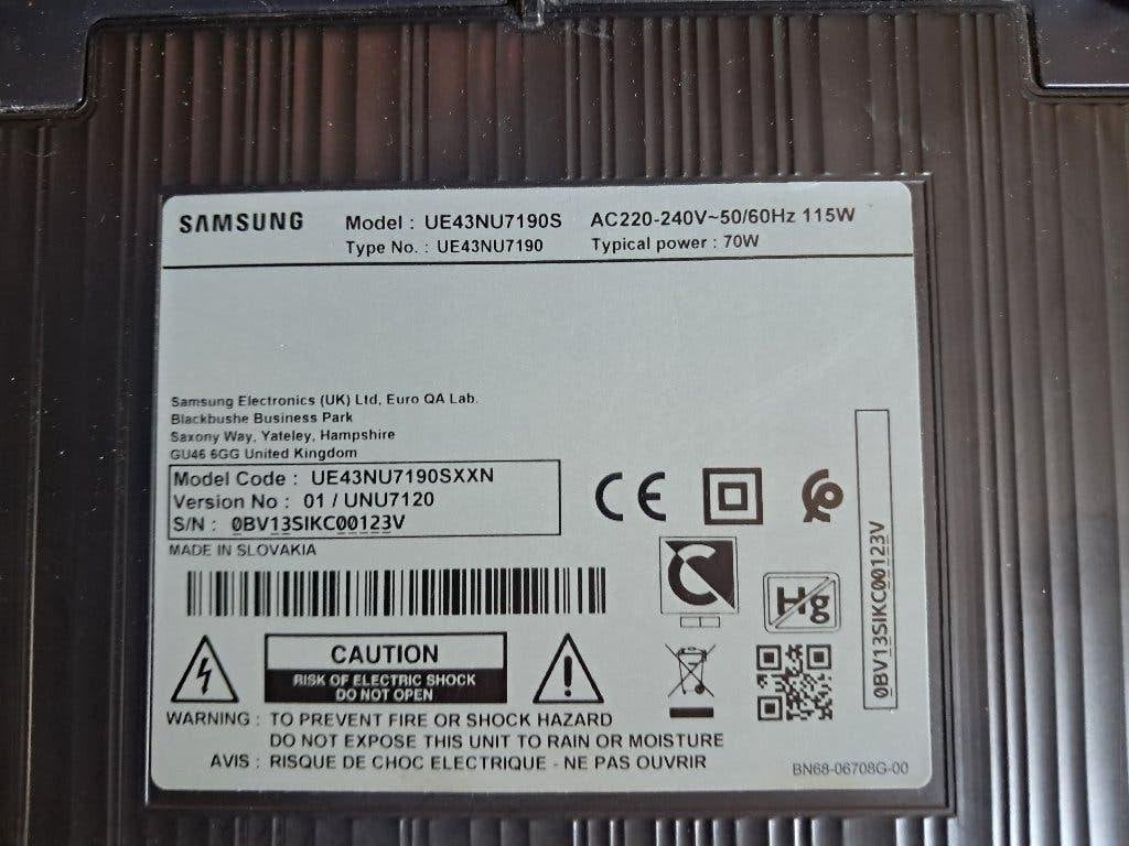 Samsung TV 43 inch., Ophalen, Gebruikt