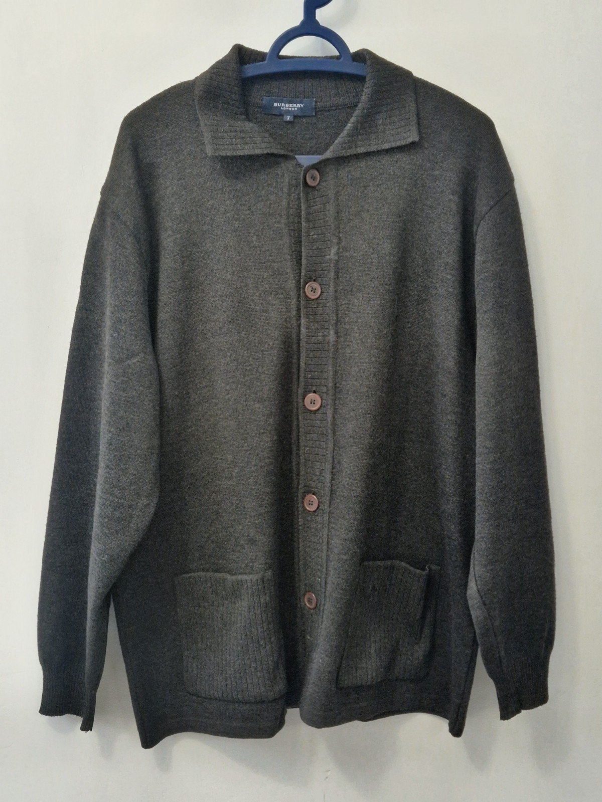 Burberry Cardigan Maat 7 (L/XL) - Donkerbruin, Kleding | Heren, Truien en Vesten, Bruin, Overige maten, Ophalen of Verzenden, Gedragen
