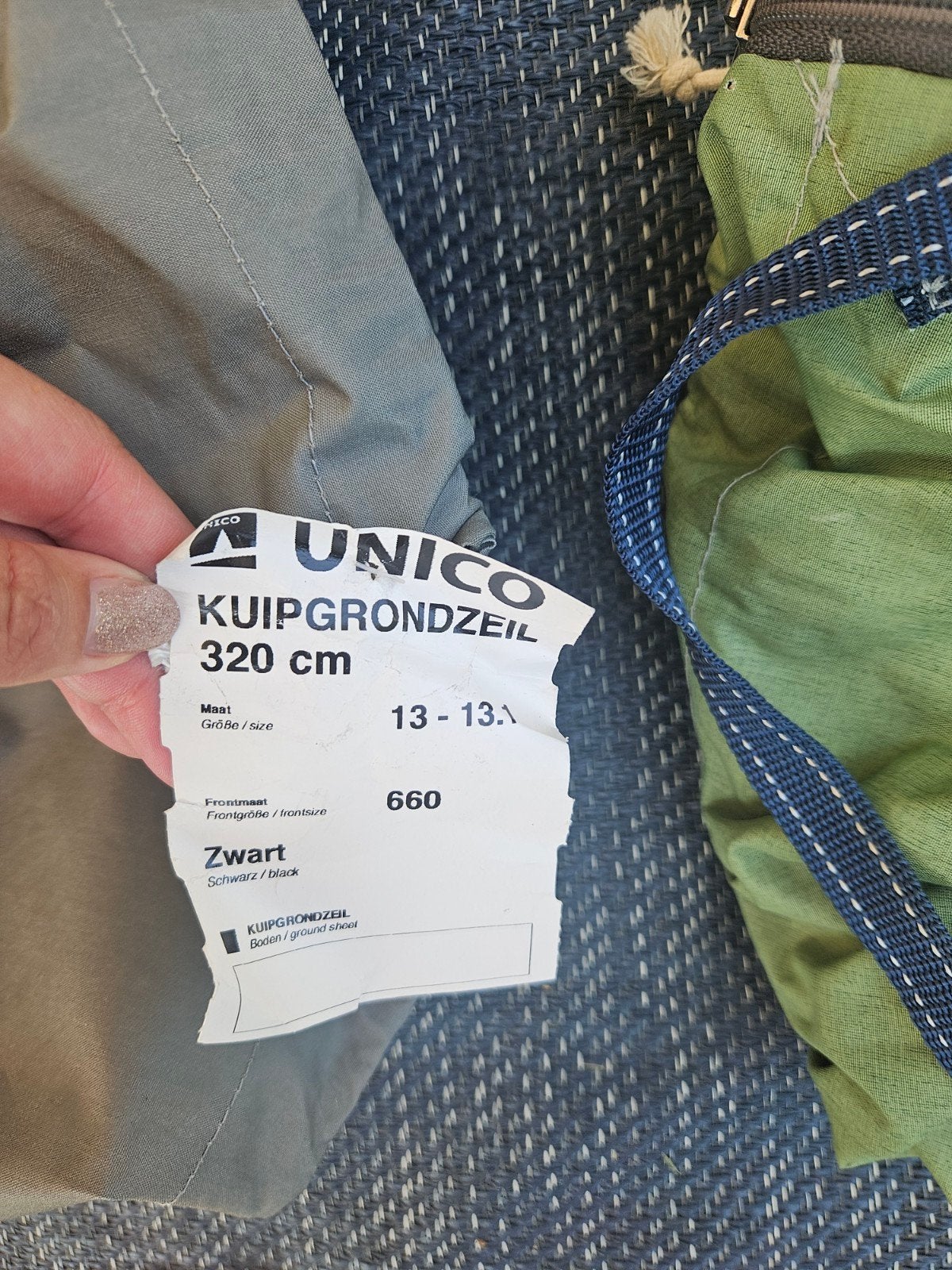 kuipgrondzeil 320 cm – maat 13/13.1 – complete set, Ophalen, Zo goed als nieuw