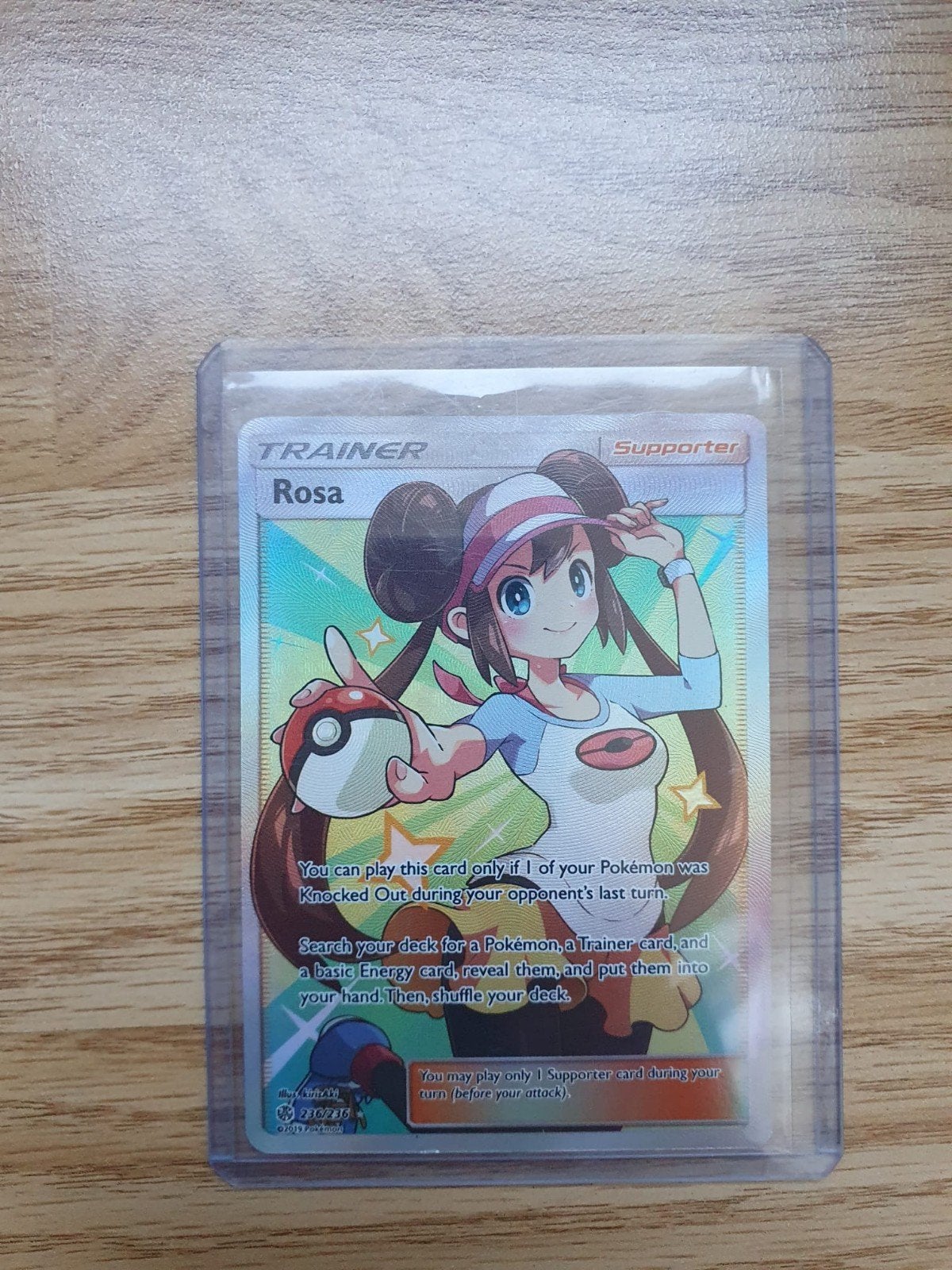 Rosa #236/236 Cosmic Eclipse Pokémon kaart - goede staat, Ophalen of Verzenden, Zo goed als nieuw, Losse kaart, Foil