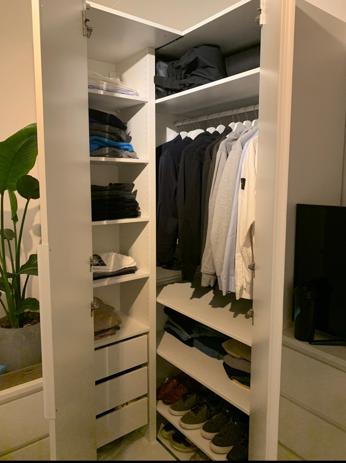 IKEA Pax Hoekkast wit | 236 cm hoog, Huis en Inrichting, Kasten | Kledingkasten, Ophalen, Gebruikt, 200 cm of meer, 50 tot 100 cm