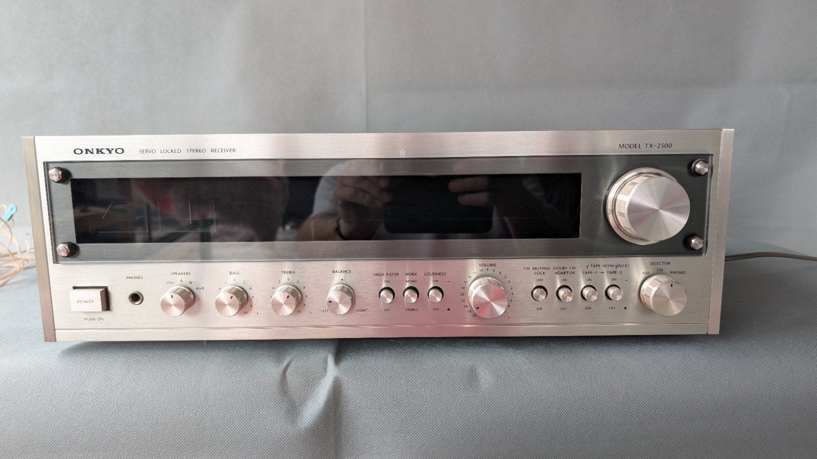 Onkyo TX-2500 Servo Locked Stereo Receiver, Ophalen, Gebruikt, 60 tot 120 watt, Stereo