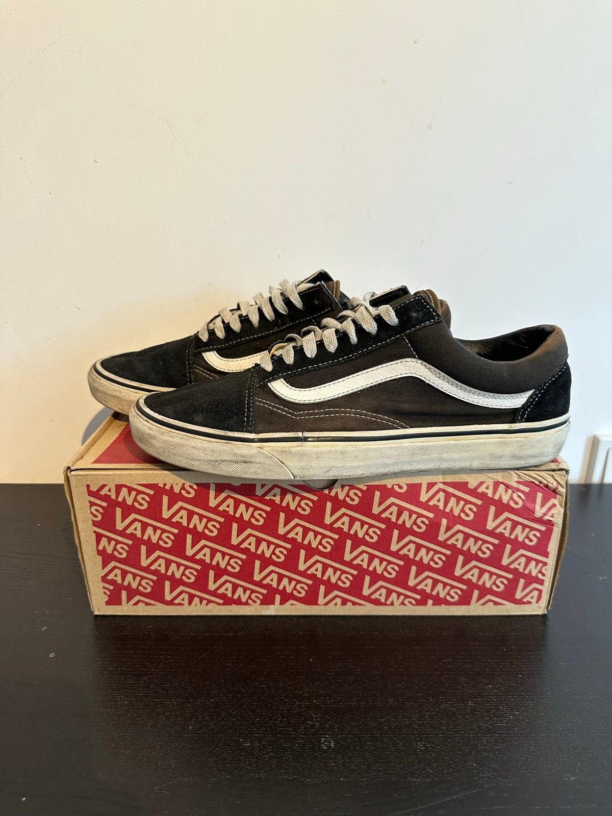 Vans Old Skool Zwart/Wit Sneakers - Maat 45, Ophalen of Verzenden, Gedragen, Zwart, Sneakers of Gympen