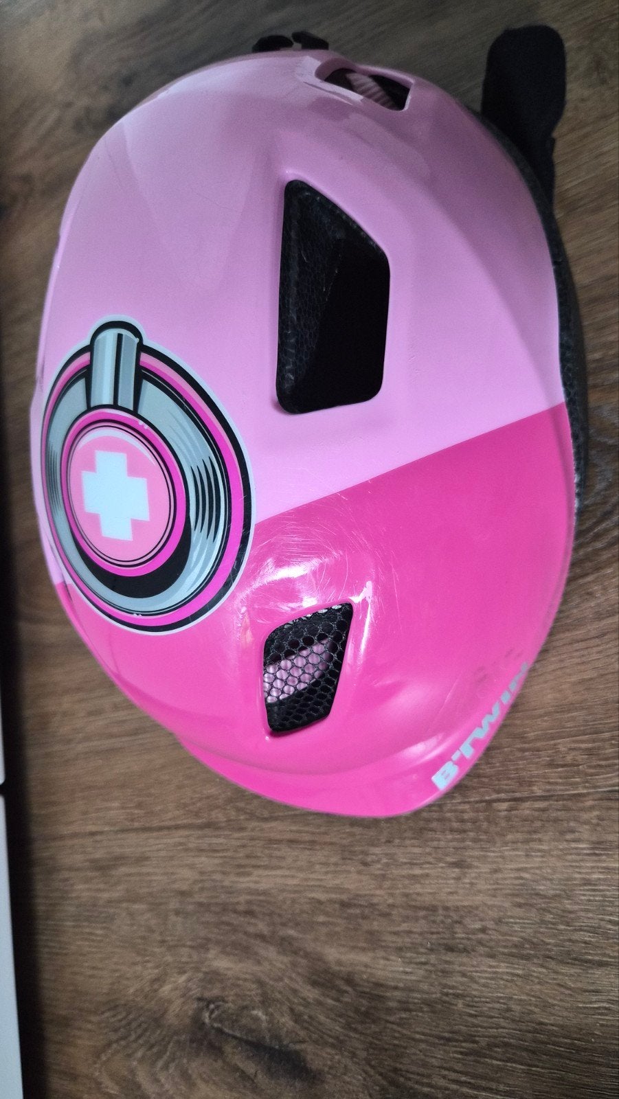 B'Twin Kinderfietshelm Roze - Maat S (53-56 cm), XS, Gebruikt, Meisje, Ophalen of Verzenden