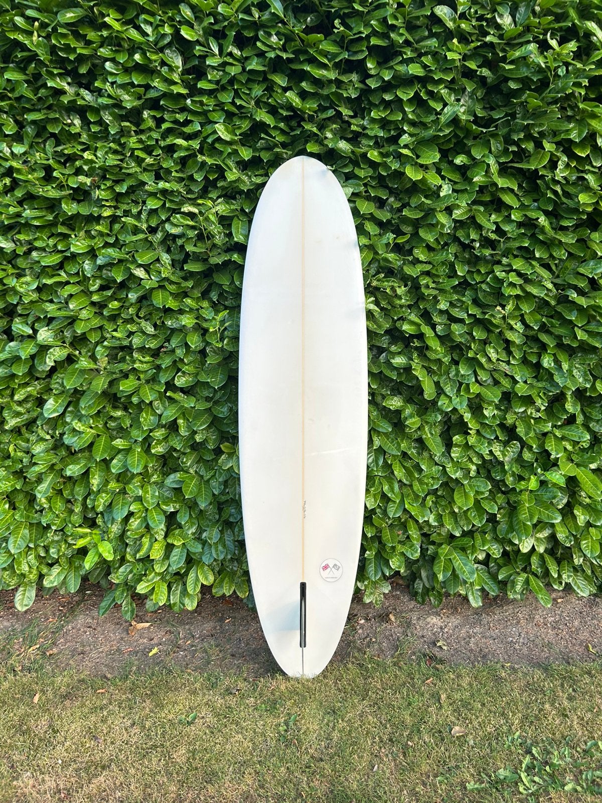 Slide 65 7’6 single fin mid length surfboard + true ames vin, Watersport en Boten, Golfsurfen, Ophalen, Gebruikt, Funboard, Met vinnen