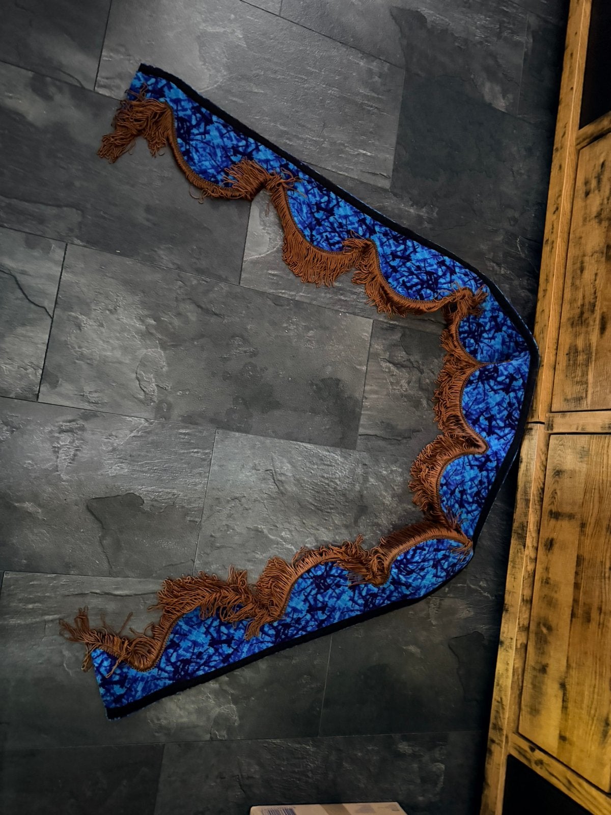 Raamband Deense pluche blauw, Ophalen of Verzenden, Nieuw