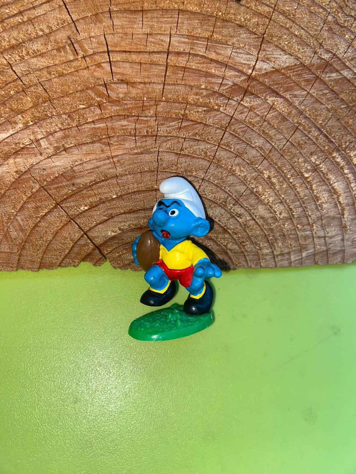 Smurfen rugby smurf, Verzamelen, Smurfen, Ophalen of Verzenden, Zo goed als nieuw, Verschillende Smurfen