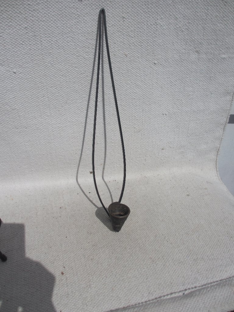 Vintage jaren 50 kandelaars Wortman Den Haag/Pilastro stijl, Gebruikt, Zwart, Ophalen of Verzenden, 40 cm