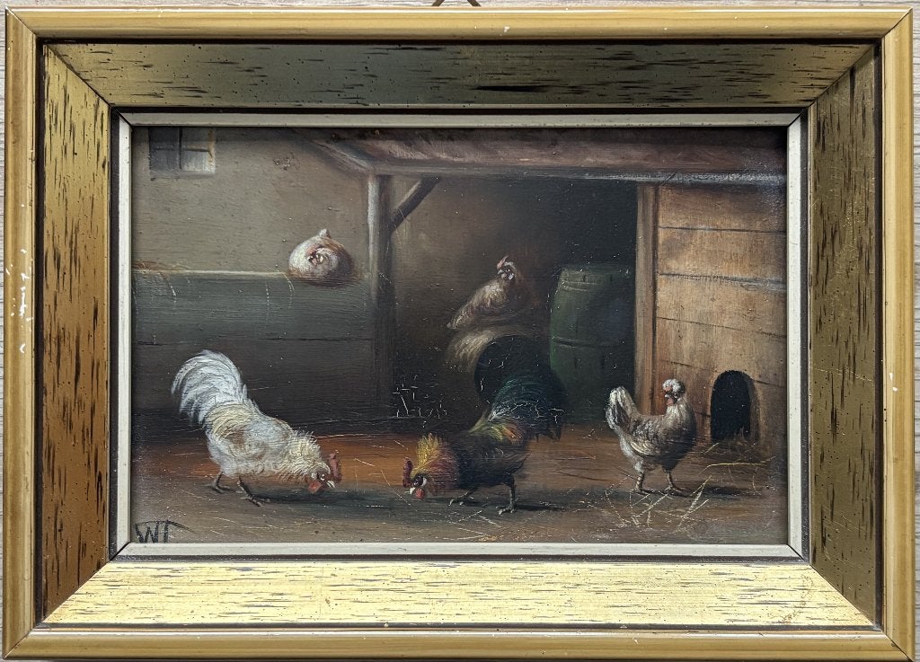 Wilhelm Lammers (1857-1913) - Stilleven met pluimvee, Paneel, Dieren, Ophalen of Verzenden, Olieverf