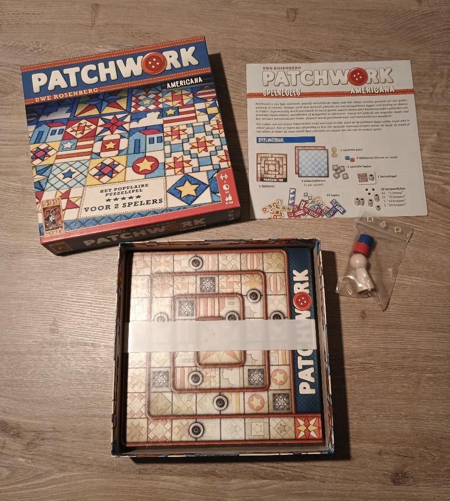 Patchwork Americana - 999 games 2020 uwe rosenberg Bordspel, Een of twee spelers, Ophalen of Verzenden, Zo goed als nieuw, 999 games
