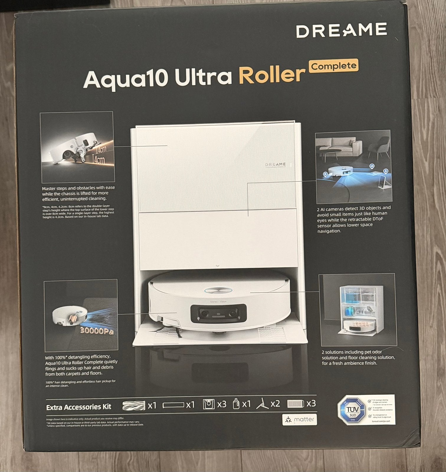 Dreame Aqua10 Ultra Roller Complete Robotstofzuiger, Witgoed en Apparatuur, Stofzuigers, Ophalen, Stille werking, Nieuw, Robotstofzuiger