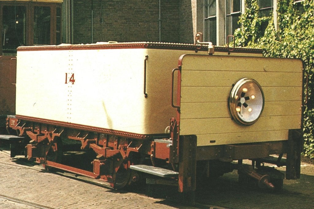 805308	Tram	Den Haag 1977  HTM Pekelaanhangwagen 14 Motorw, Ophalen of Verzenden, Zo goed als nieuw, Tram, Kaart of Prent
