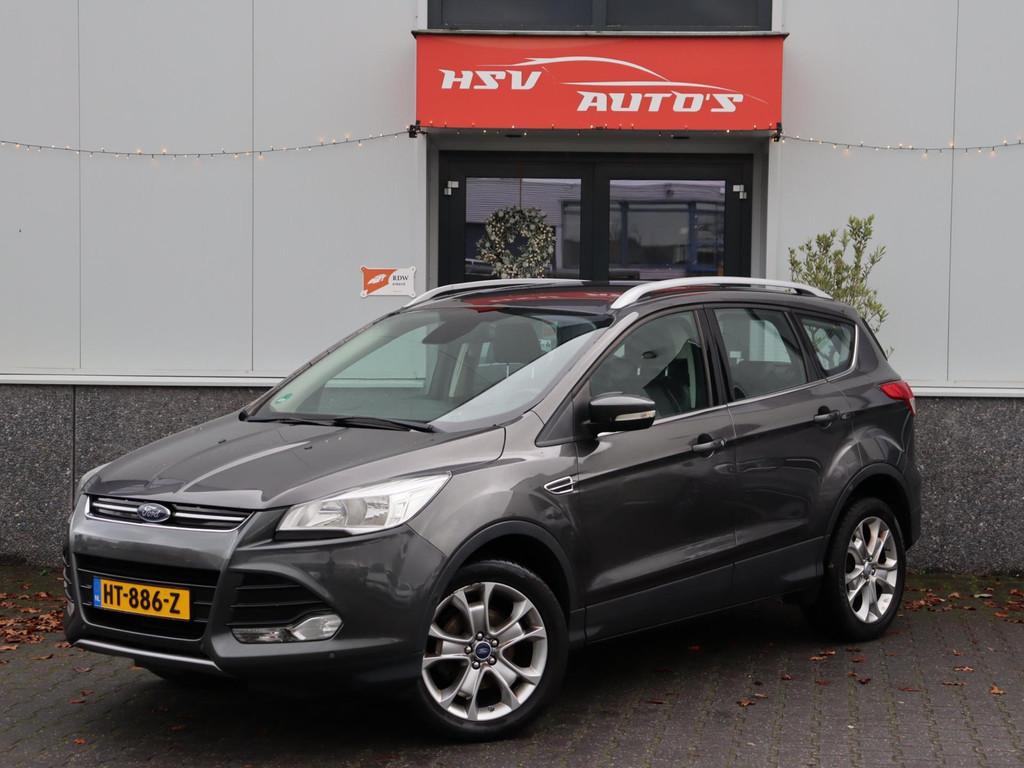 Ford Kuga 1.5 Titanium navi LM airco org NL, Auto's, Euro 6, 4 cilinders, Leder en Stof, Origineel Nederlands