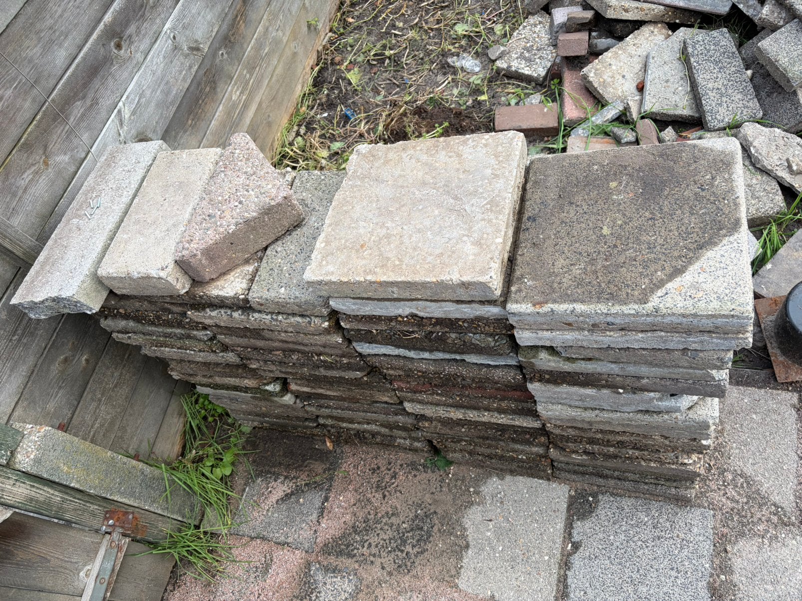 GRATIS stoeptegels 30x30, Ophalen, Gebruikt, Overige materialen, Terrastegels