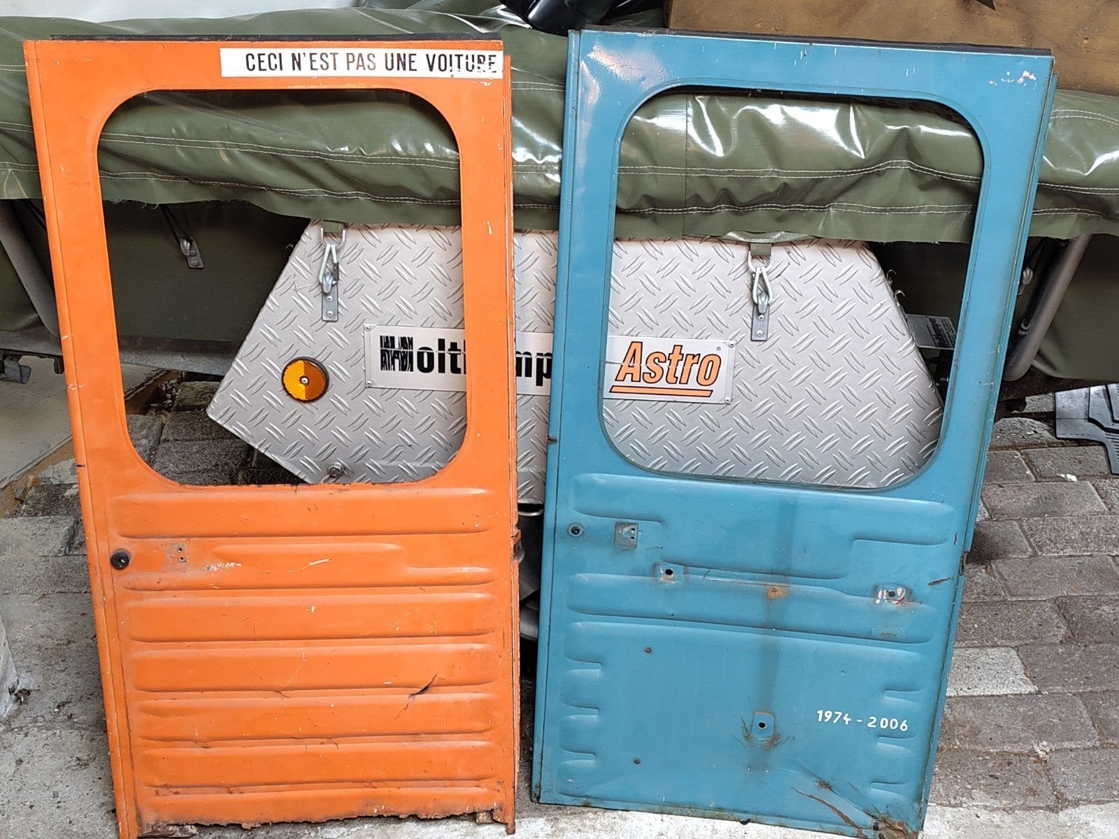 Achterdeuren 2cv AK400, Gebruikt, Citroën, Deur, Ophalen of Verzenden