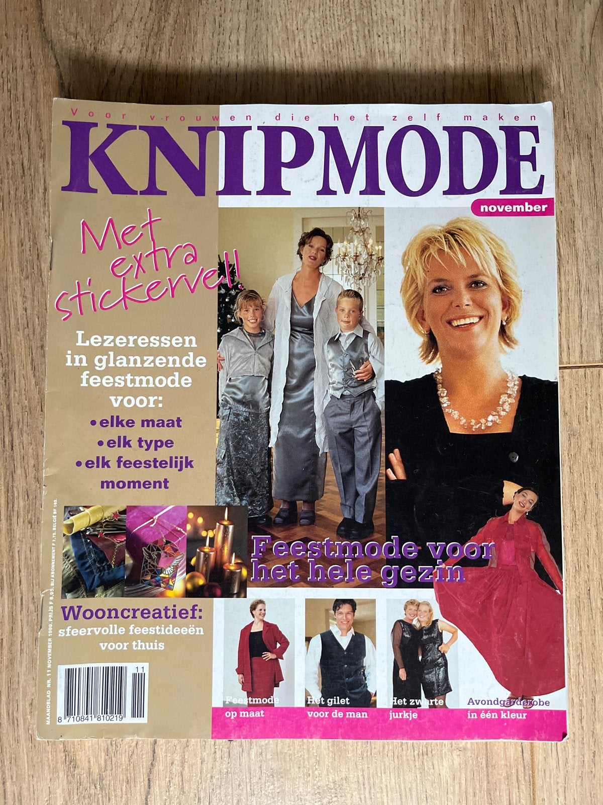 Knipmode november 1999 - Feestmode voor het hele gezin, Vrouw, Ophalen of Verzenden, Knipmode, Overige typen