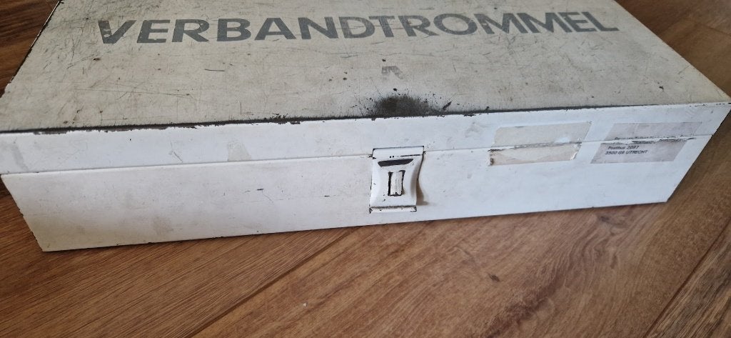 Stoere Vintage Metalen Verbandtrommel, Ophalen of Verzenden