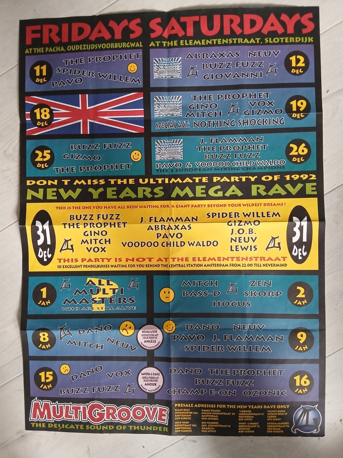 Multigroove, Verzamelen, Posters, Ophalen of Verzenden, Zo goed als nieuw, A1 t/m A3, Muziek