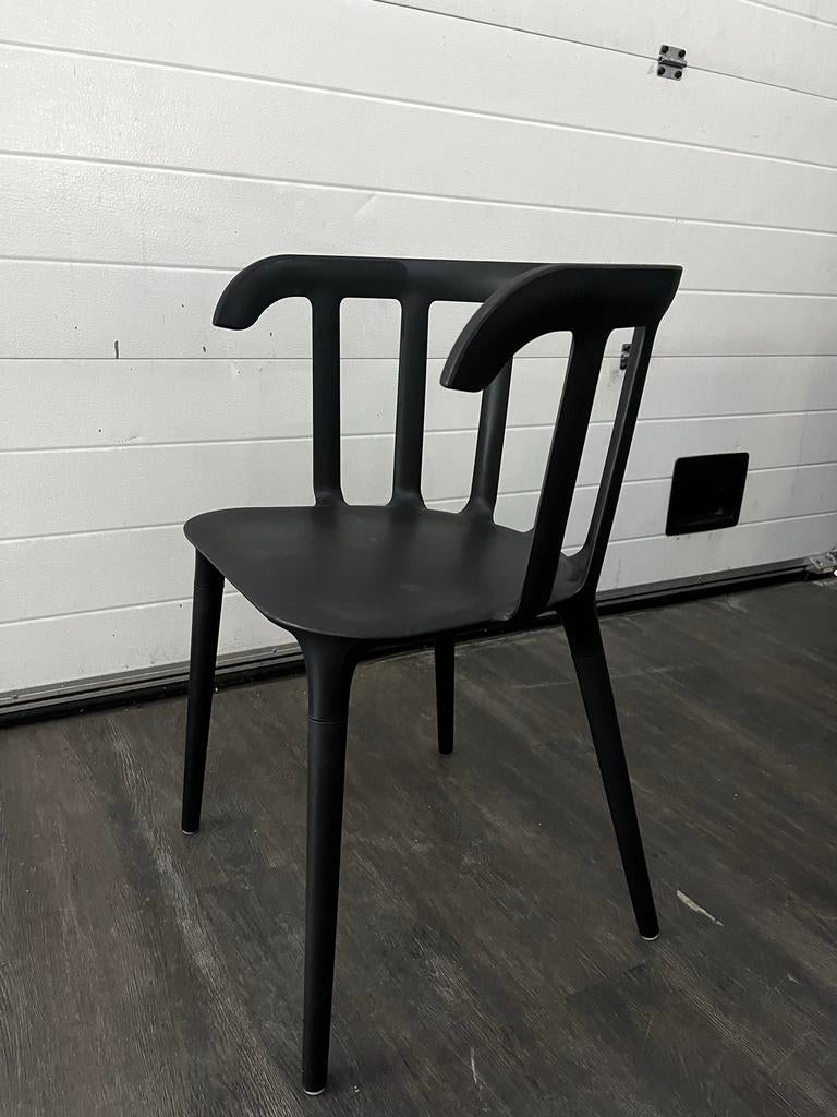 Ikea PS 2012 stoel met armleuningen - Zwart, Huis en Inrichting, Stoelen, Ophalen, Kunststof, Zwart, Zo goed als nieuw