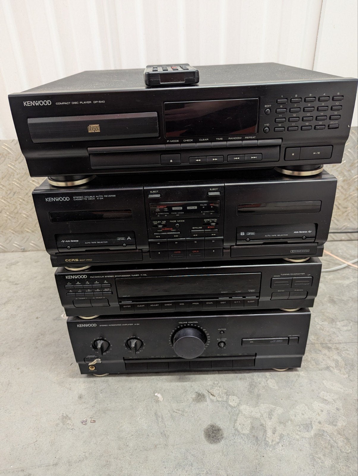 Kenwood 4 delige set | Tuner + Cd + Cassette + Versterker, Audio, Tv en Foto, Ophalen of Verzenden, Zo goed als nieuw, Cassettedeck