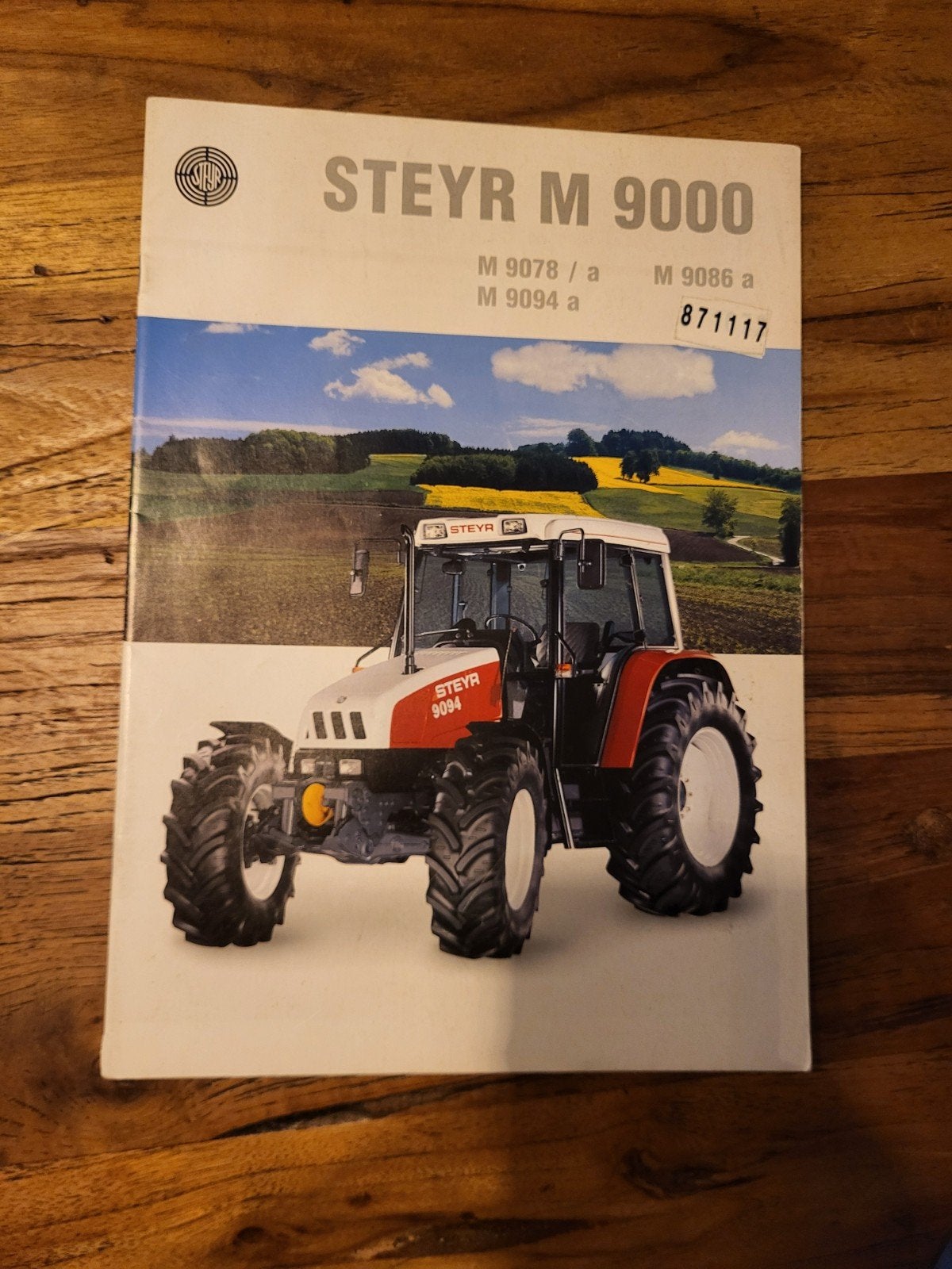 tractor folder Steyr M 9000, Boeken, Ophalen of Verzenden, Zo goed als nieuw