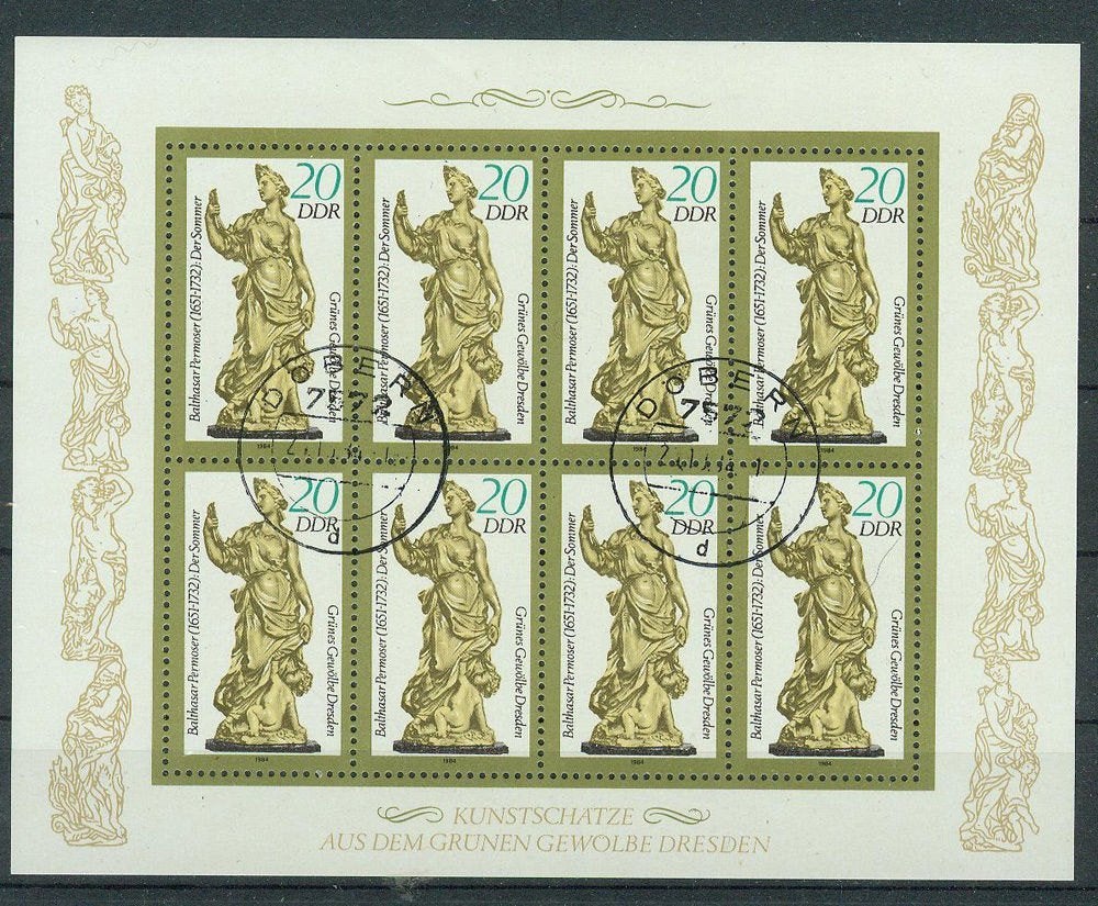 DDR 1984, Kleinbogen Michel 2906, gestempeld., Verzenden, DDR, Gestempeld