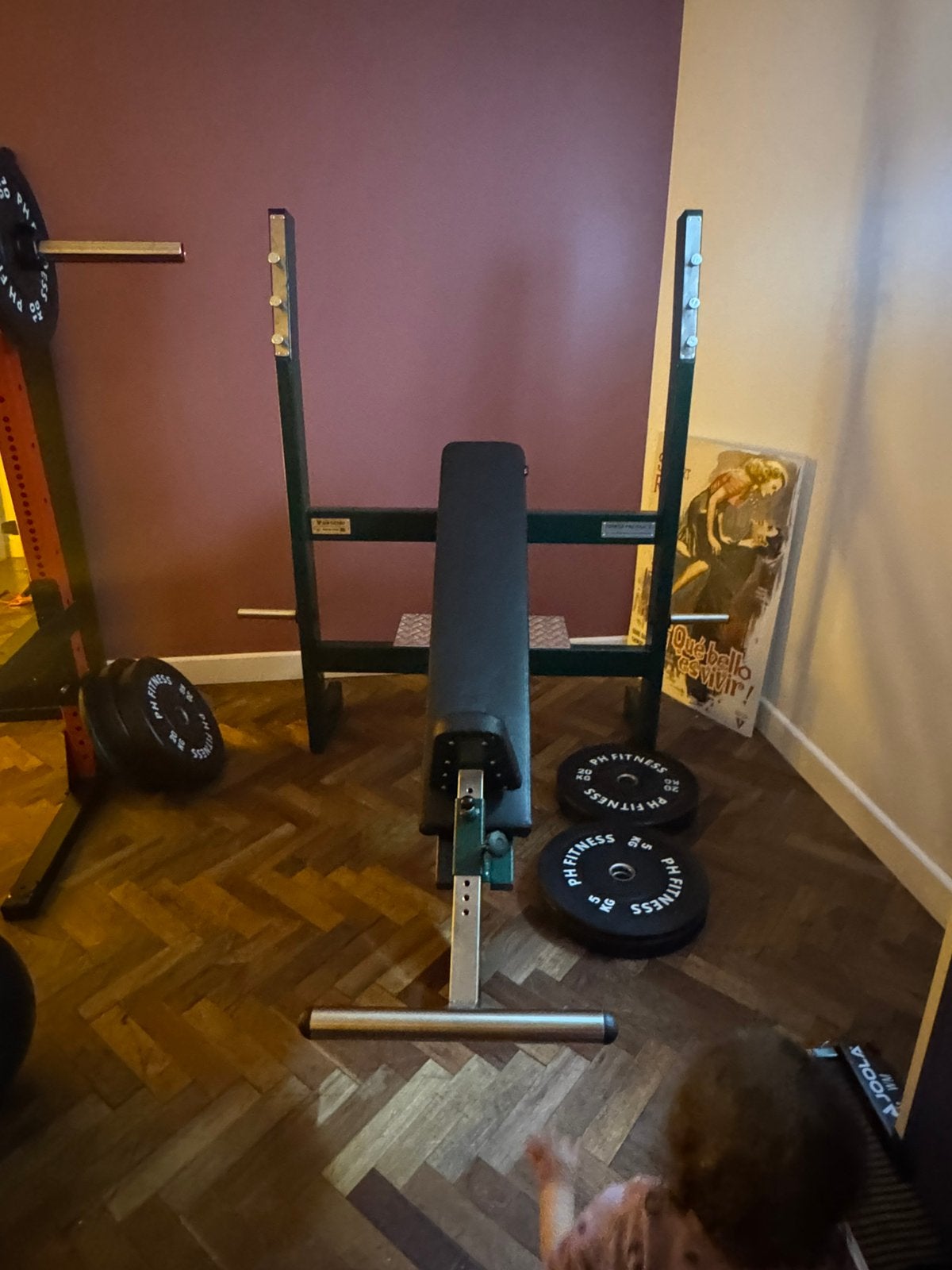 Halterbank incline (verstelbaar)., Sport en Fitness, Fitnessapparatuur, Ophalen, Zo goed als nieuw, Krachtstation