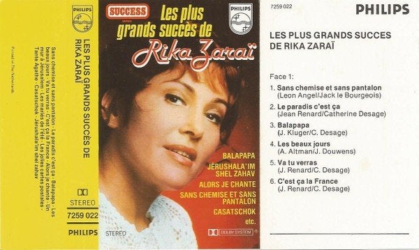 GEZOCHT - Rika Zaraï – Les Plus Grands Succes De, Cd's en Dvd's, Cassettebandjes, Ophalen of Verzenden, Zo goed als nieuw, Overige genres