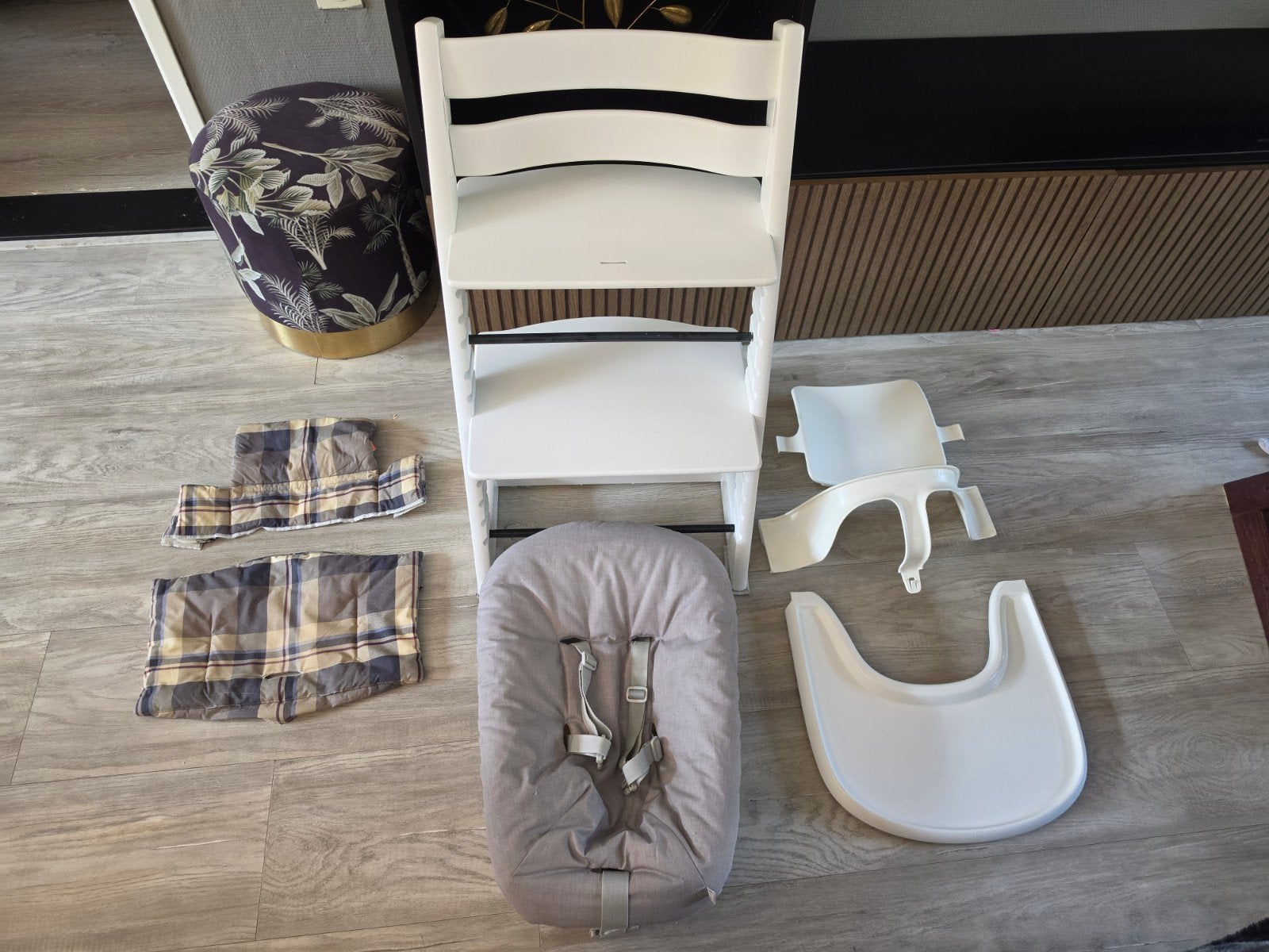 Stokke Tripp Trapp meegroeistoel met accessoires, Kinderen en Baby's, Kinderstoelen, Ophalen of Verzenden, Gebruikt, Meegroeistoel