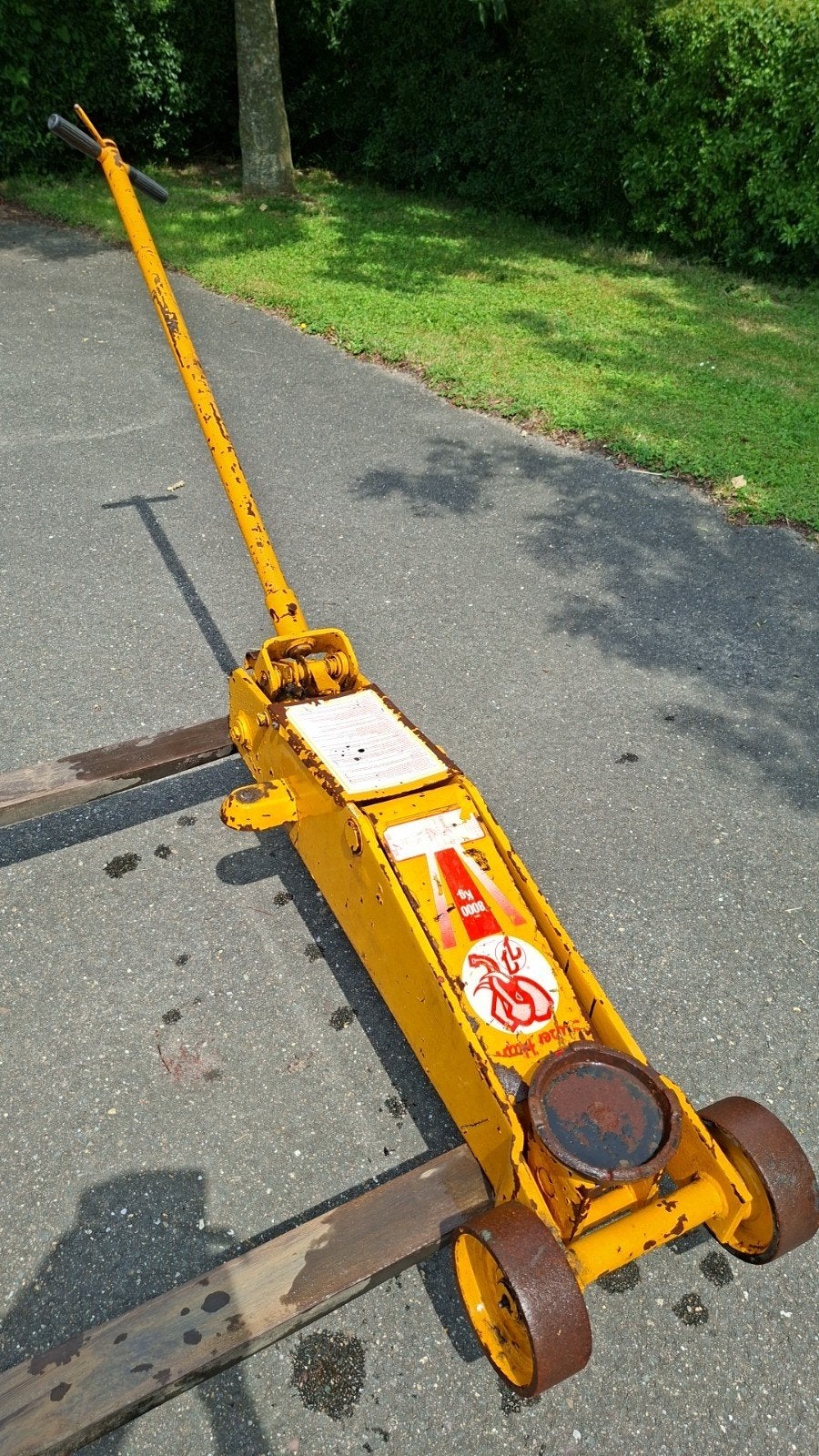 Jumbo Garagekrik 8 ton met werk, Auto diversen, Ophalen of Verzenden, Hydraulisch, Garagekrik