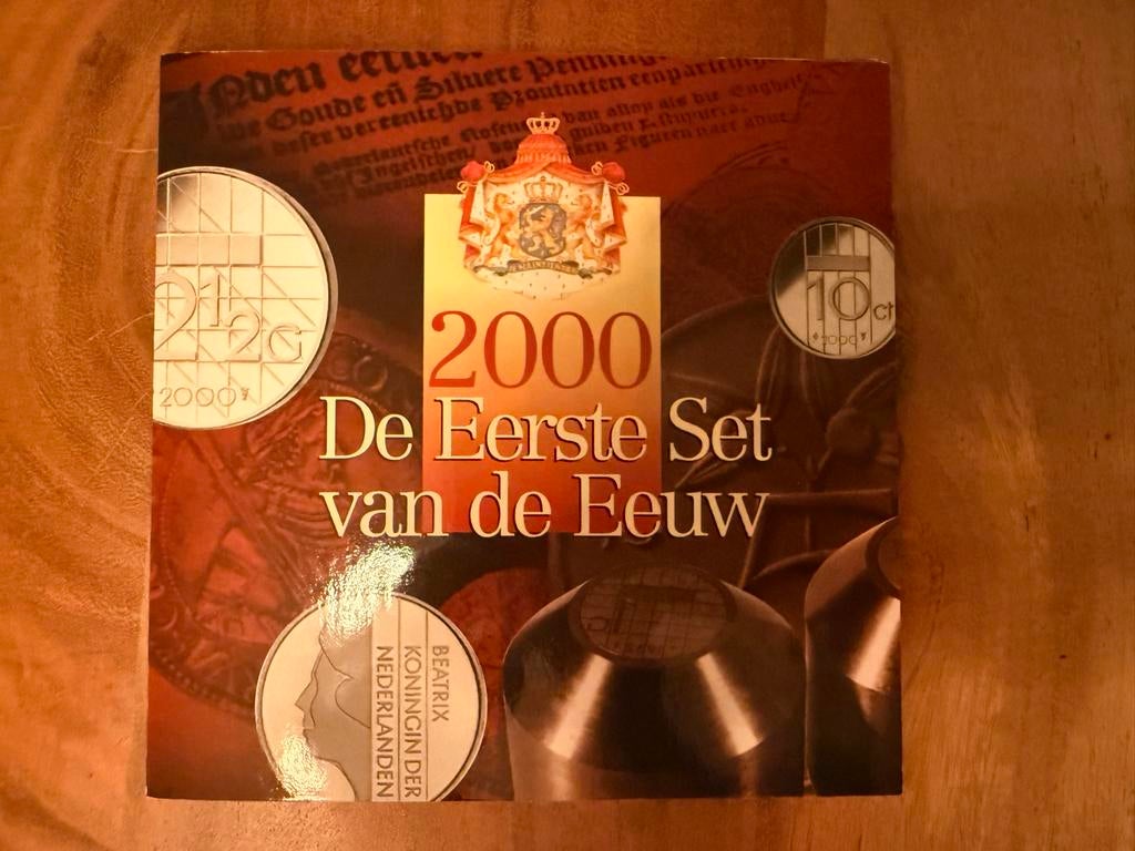 Nederlandse gulden set "De Eerste Set van de Eeuw" 2000, Ophalen of Verzenden, Koningin Beatrix, Overige waardes, Setje